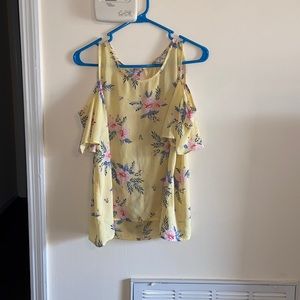 Super cute, cold shoulder top.